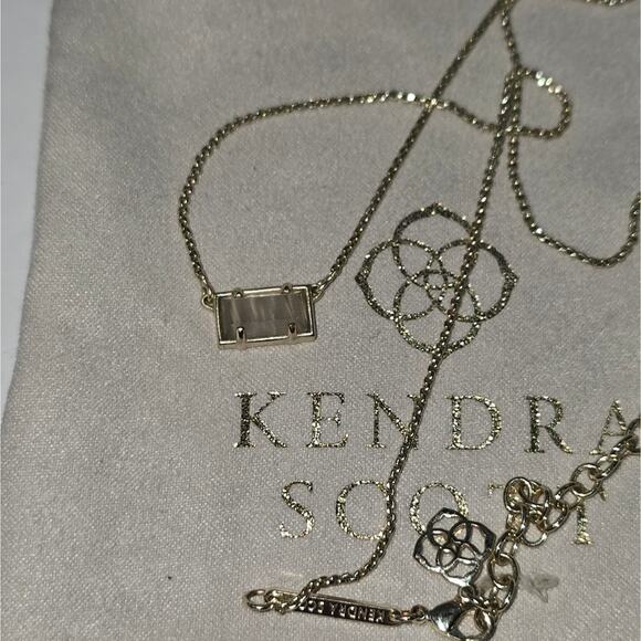 Kendra Scott Jewelry - Kendra Scott Pattie Necklace Gold Plated Brass,‎ Slate Cats Eye. 16"